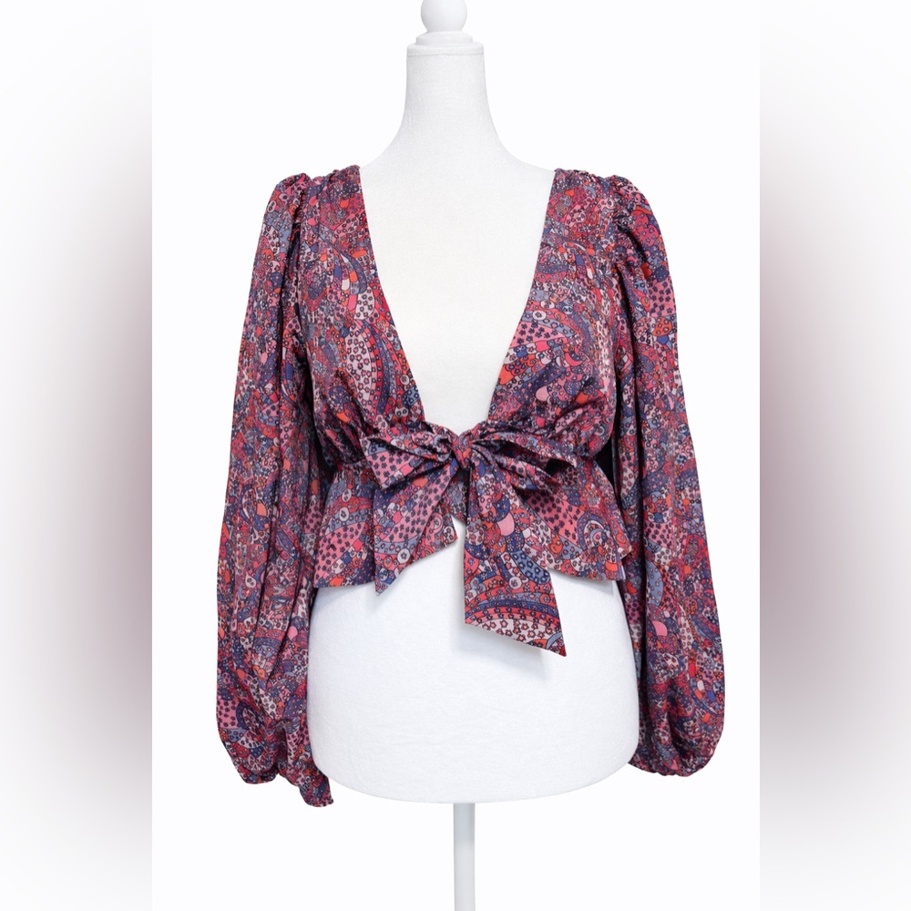 For Love And Lemons Multicolor Floral Blouse